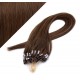15" (40cm) Micro ring human hair extensions - medium brown