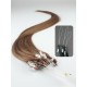 15" (40cm) Micro ring human hair extensions – medium light brown