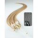 15" (40cm) Micro ring human hair extensions – natural blonde
