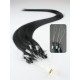 20" (50cm) Micro ring human hair extensions – black