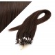 20" (50cm) Micro ring human hair extensions - dark brown