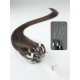 20" (50cm) Micro ring human hair extensions – dark brown