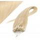 24" (60cm) Micro ring human hair extensions - the lightest blonde
