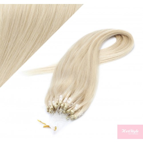 Verbazing interferentie Tulpen 24" (60cm) Micro ring human hair extensions – platinum blonde - Hair  Extensions Hotstyle