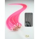 24" (60cm) Micro ring human hair extensions – pink
