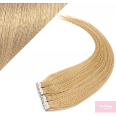 16" (40cm) Tape Hair / Tape IN human REMY hair - natural blonde