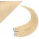 16" (40cm) Tape Hair / Tape IN human REMY hair - the lightest blonde