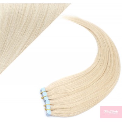 16" (40cm) Tape Hair / Tape IN human REMY hair - platinum blonde