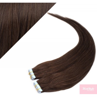 20" (50cm) Tape Hair / Tape IN human REMY hair - dark brown
