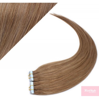 20" (50cm) Tape Hair / Tape IN human REMY hair - light brown