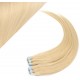 20" (50cm) Tape Hair / Tape IN human REMY hair - the lightest blonde