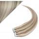 20" (50cm) Tape Hair / Tape IN human REMY hair - platinum/light brown