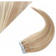 24" (60cm) Tape Hair / Tape IN human REMY hair - mixed blonde