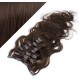 20" (50cm) Clip in wavy human REMY hair - dark brown