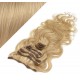 20" (50cm) Clip in wavy human REMY hair - natural blonde