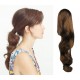 Clip in ponytail wrap / braid hair extension 24" wavy – medium brown
