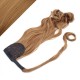 Clip in ponytail wrap / braid hair extension 24" wavy - light brown