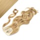 Clip in ponytail wrap / braid hair extension 24" wavy - natural blonde