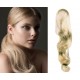 Clip in ponytail wrap / braid hair extension 24" wavy – platinum blonde