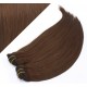 24" (60cm) Deluxe clip in human REMY hair - medium brown