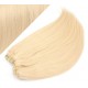 24" (60cm) Deluxe clip in human REMY hair - the lightest blonde