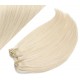 28" (70cm) Deluxe clip in human REMY hair - platinum