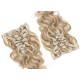 20" (50cm) Deluxe wavy clip in human REMY hair - mixed blonde
