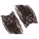 20" (50cm) Deluxe curly clip in human REMY hair - dark brown
