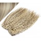 20" (50cm) Deluxe curly clip in human REMY hair - platinum/light brown