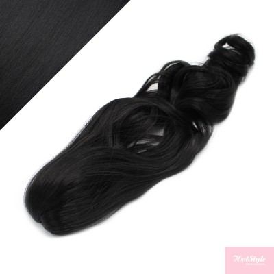 Claw ponytail 24" wavy - black