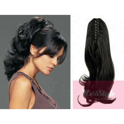 Claw Ponytail 24 Wavy Black