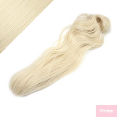 Claw ponytail 24" wavy - platinum blonde