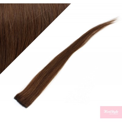 20" (50cm) clip in human hair streak - medium brown