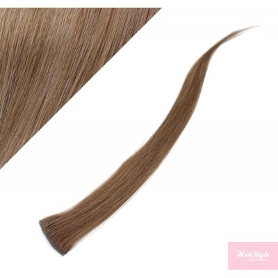 20" (50cm) clip in human hair streak - light brown