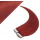 16" (40cm) Tape Hair / Tape IN human REMY hair - copper red