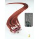 20" (50cm) Micro ring human hair extensions - copper red