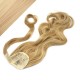 Clip in ponytail wrap / braid hair extension 24" wavy - natural/light blonde