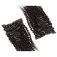 20" (50cm) Deluxe curly clip in human REMY hair - natural black
