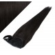 Clip in human hair ponytail wrap hair extension 20" straight - natural black