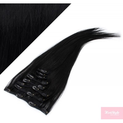 20" (50cm) Clip in human REMY hair - black