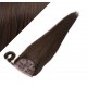 Clip in human hair ponytail wrap hair extension 24" straight - dark brown