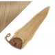 Clip in human hair ponytail wrap hair extension 24" straight - natural blonde