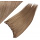 16" one piece full head clip in hair weft extension straight - light brown