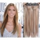16" one piece full head clip in hair weft extension straight - mixed blonde