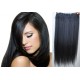 20 inches one piece full head 5 clips clip in hair weft extensions straight – black