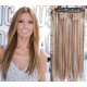 20" one piece full head clip in hair weft extension straight - mixed blonde