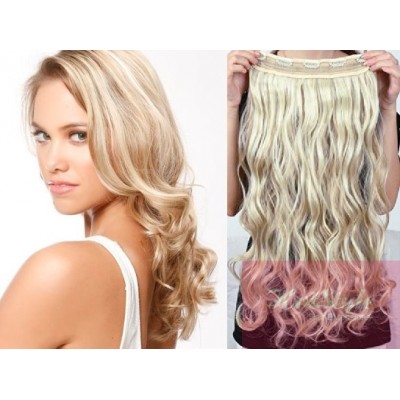 16 One Piece Full Head Clip In Hair Weft Extension Wavy