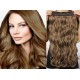 24˝ one piece full head clip in kanekalon weft extension wavy – light brown