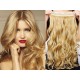 24˝ one piece full head clip in kanekalon weft extension wavy – natural blonde