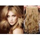 24˝ one piece full head clip in kanekalon weft extension wavy – light blonde / natural blonde